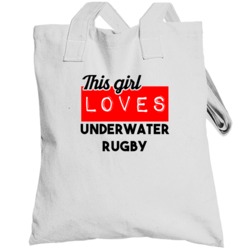 This Girl Loves Underwater Rugby Hobby Totebag