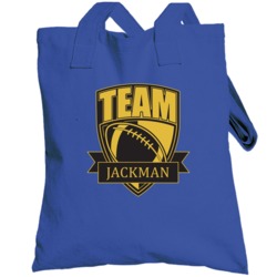 Team Jackman Last Name Football Totebag