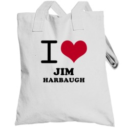 I Heart Jim Harbaugh  Love Chicago Football Totebag