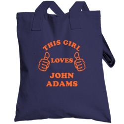 This Girl Loves John Adams  Chicago Football Totebag