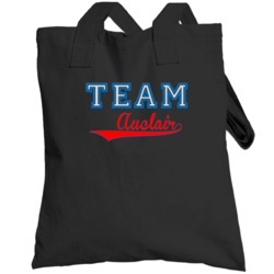 Team Auclair Custom Graphic Sports Last Name Family Reunion Totebag