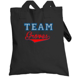 Team Groves Custom Graphic Sports Last Name Family Reunion Totebag