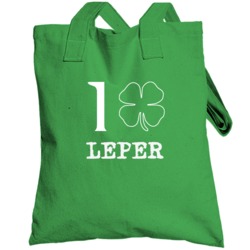I Love Clover Leper Irish St Patricks Day Totebag