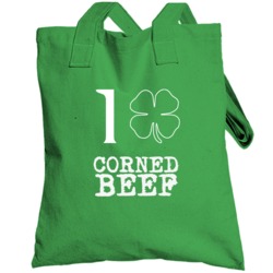 I Love Corned Beef Irish Food St Patrick S Day Totebag