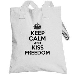 Keep Calm And Kiss Freedom Totebag