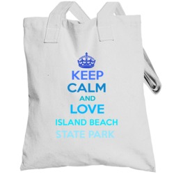 Keep Calm And Love Island Beach State Park  New Jersey Totebag