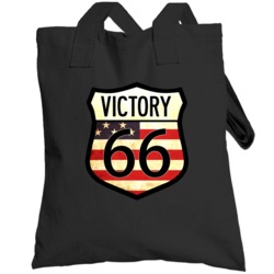 Victory Personalized American Flag Route 66 Highway Sign Totebag