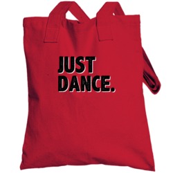 Just Dance Simple Graphic Text Themed 2 Word Quote Totebag