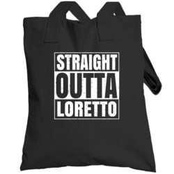 Straight Outta Loretto Tennessee City Compton Parody Grunge Totebag