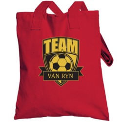 Team Van Ryn Last Name Soccer Totebag
