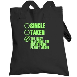 Watching The Brain From Planet Arous Horror Film Totebag