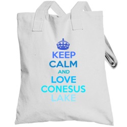 Keep Calm And Love Conesus Lake New York Totebag