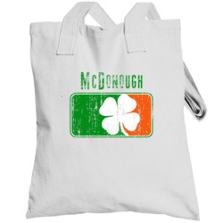 Mcdonough Distressed St Patricks Day Last Name Totebag