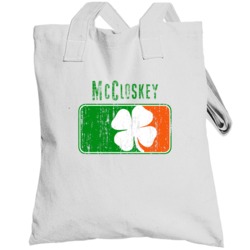 Mccloskey Distressed St Patricks Day Last Name Totebag