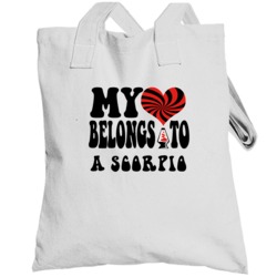 My Heart Belongs To A Scorpio Astrology Horoscope Totebag