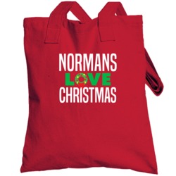 Norman Loves Christmas Cool Personalized Last Name Holiday Gift Toteba