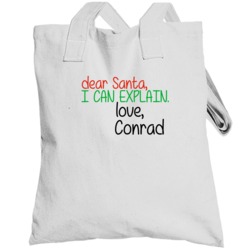 Dear Santa Can Explain Love Conrad Christmas Letter Gift Totebag