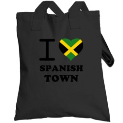 I Love Spanish Town Jamaica Heart City Totebag