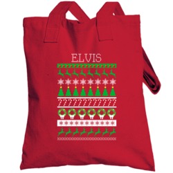 Elvis Personalized Ugly Christmas Sweater Funny Gift Totebag