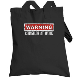 Warning Counselor At Work Occupation Totebag