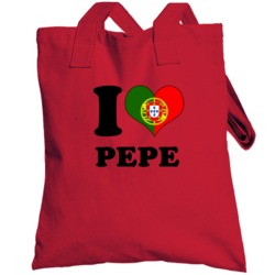 Pepe Portugal Df I Love Heart Football Soccer World Cup Totebag