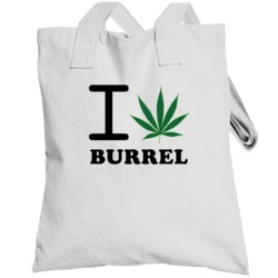 I Weed Burrel Albania Love Marijuana Funny Totebag