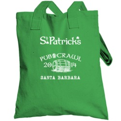 Santa Barbara Pub Crawl Irish Bar St Patrick Day Funny Totebag