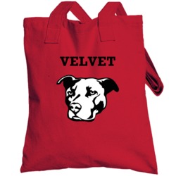 Velvet Pitbull Big Head Pet Best Friend  Lover Totebag