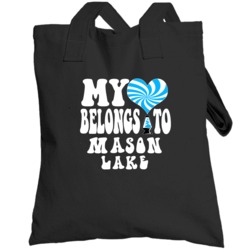 My Heart Belongs To Mason Lake Washington Totebag