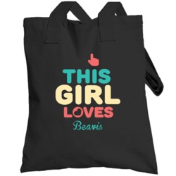 This Girl Loves Beavis Funny Tv Show Totebag