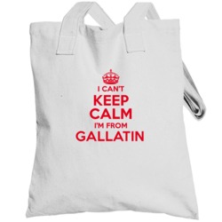 I Can't Keep Calm I'm From Gallatin Tennessee City Parody Totebag