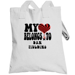 My Heart Belongs To Dan Fielding Funny Tv Show Totebag