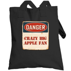 Danger Crazy Big Apple Fan Tv Show Totebag