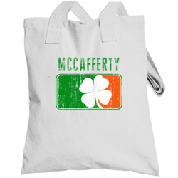 Mccafferty Distressed St Patricks Day Last Name Totebag