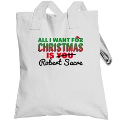 Robert Sacre All I Want For Christmas Los Angeles Basketball Totebag