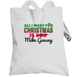 Mike Gansey All I Want For Christmas Miami Basketball Totebag