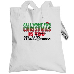 Matt Bonner All I Want For Christmas San Antonio Basketball Totebag