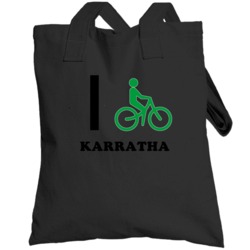 I Bike Karratha Australia Funny Bicycle City Totebag