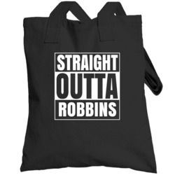 Straight Outta Robbins North Carolina City Parody Totebag