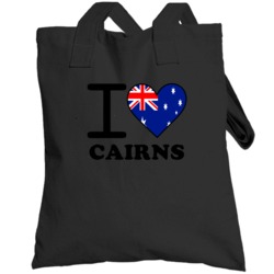 I Love Cairns Australia Heart Flag Cool Totebag