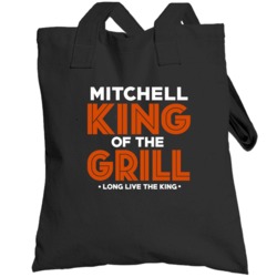 Mitchell King Of The Grill Cool Funny Bbq Totebag