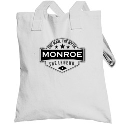 Monroe Man Myth Legend Trendy Logo Label Style Cool Name Totebag