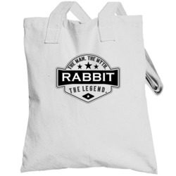 Rabbit Man Myth Legend Trendy Logo Label Style Cool Name Totebag
