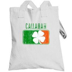 Callahan Distressed St Patricks Day Last Name Totebag