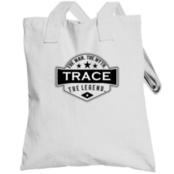 Trace Man Myth Legend Trendy Logo Label Style Cool Name Totebag