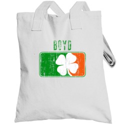 Boyd Distressed St Patricks Day Last Name Totebag
