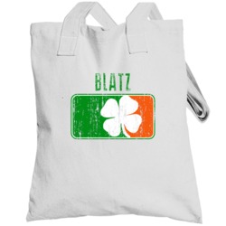 Blatz Distressed St Patricks Day Last Name Totebag
