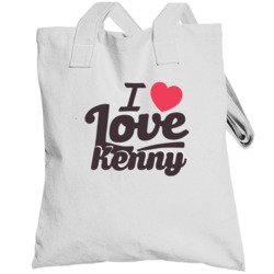 Kenny I Love Boyfriend Girlfriend First Name Cool Valentines Totebag