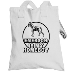 Emerson Boxer Is My Homeboy  Lover Pet Totebag