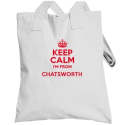 Keep Calm I'm From Chatsworth Ontario Funny City Totebag